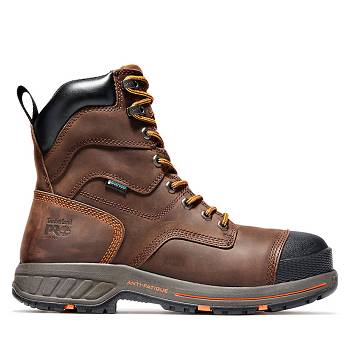 Timberland Férfi PRO Helix HD 8" Soft Toe Vízálló Bakancs Barna